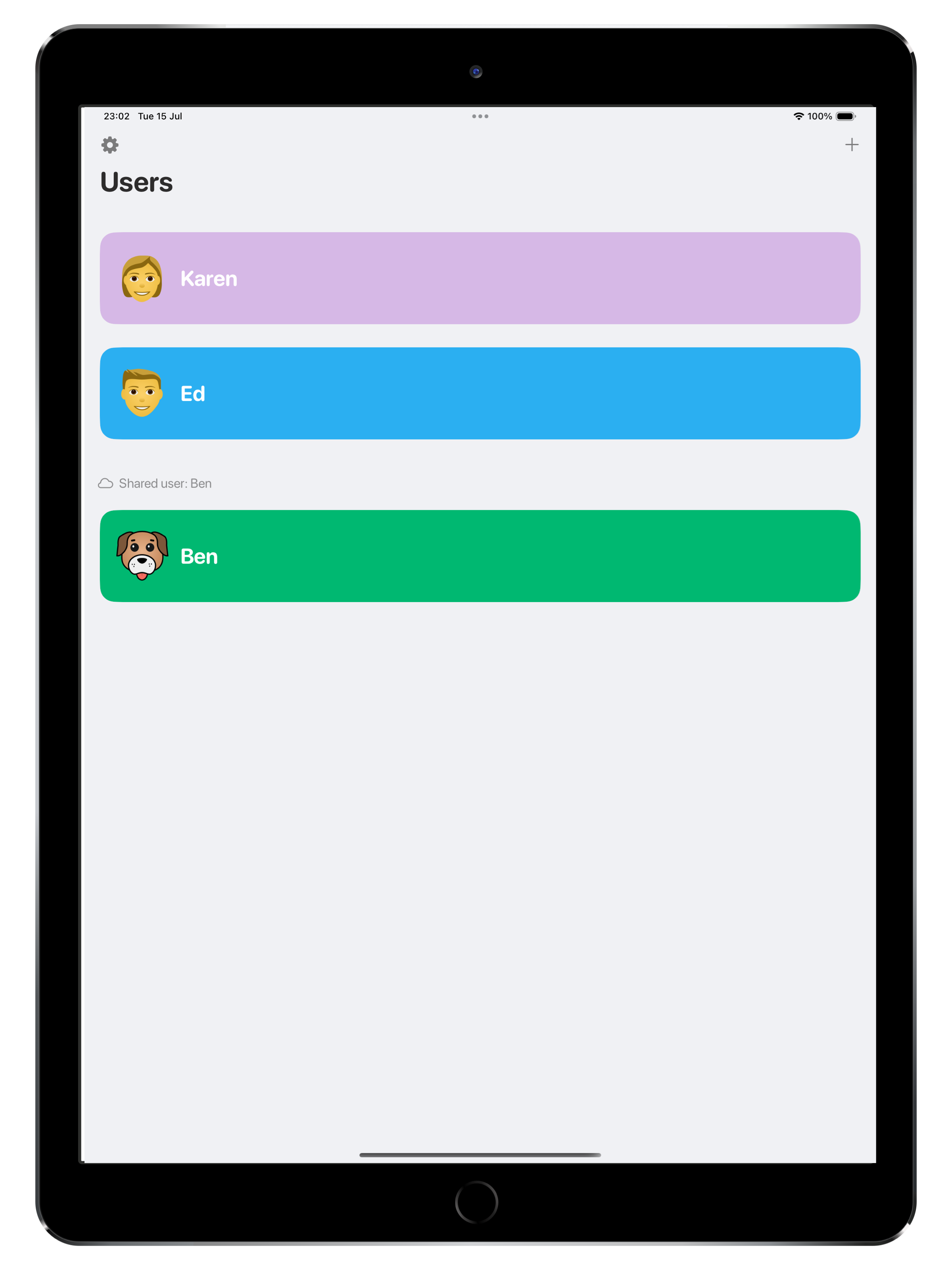 App on iPad